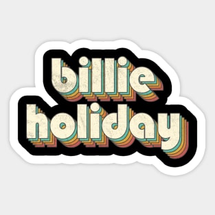 Retro Vintage Rainbow Billie Letters Distressed Style Sticker